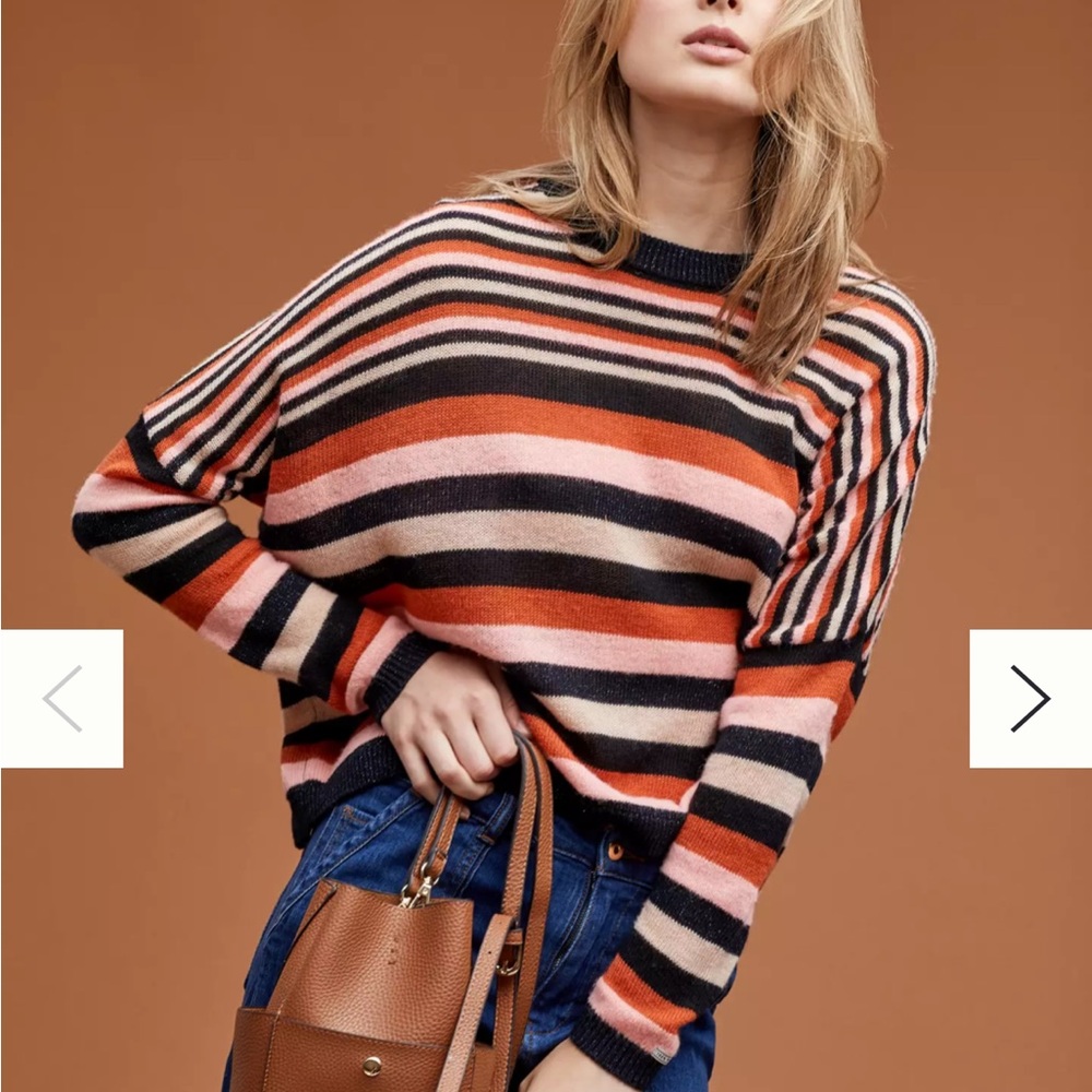 Maison Scotch Striped Multicolor Wool Sweater